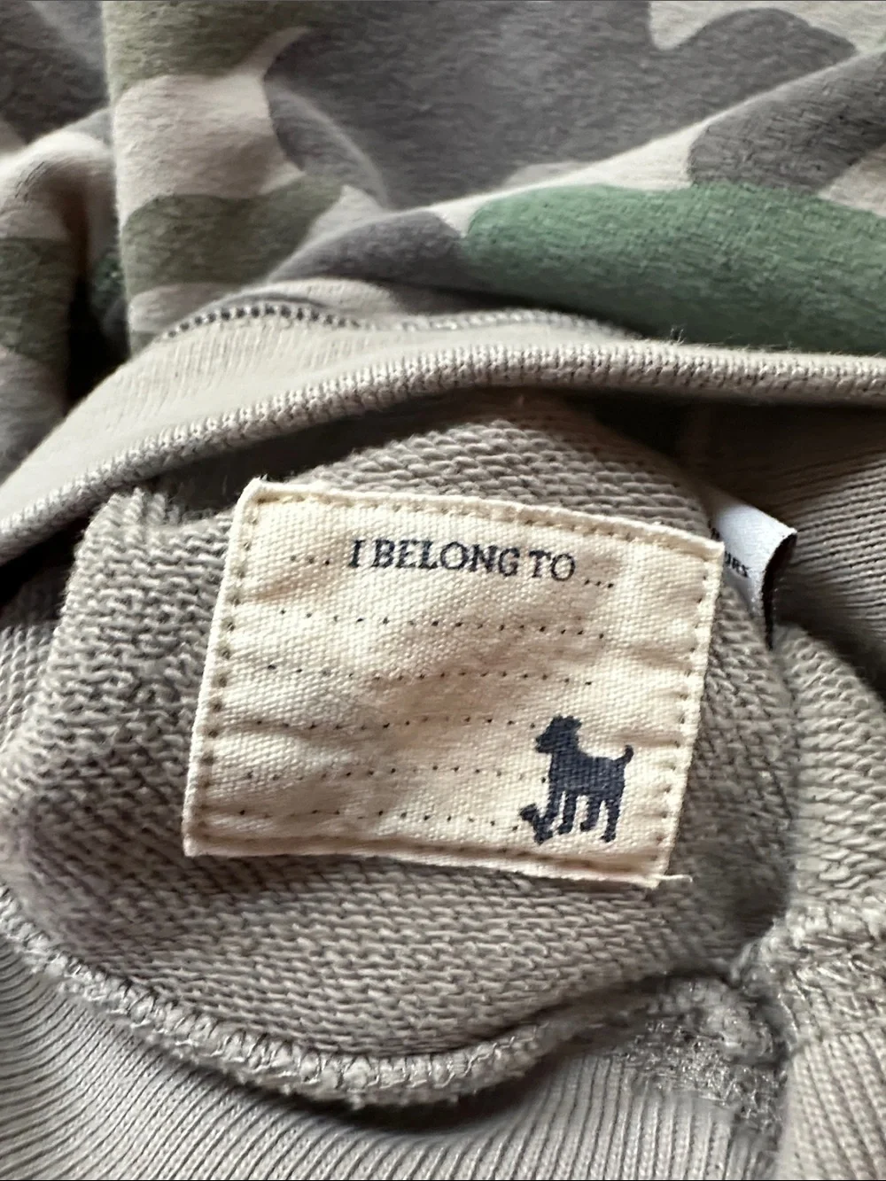Mini Boden Kids Camo Crewneck Sweatshirt - Green Camouflage 4T
